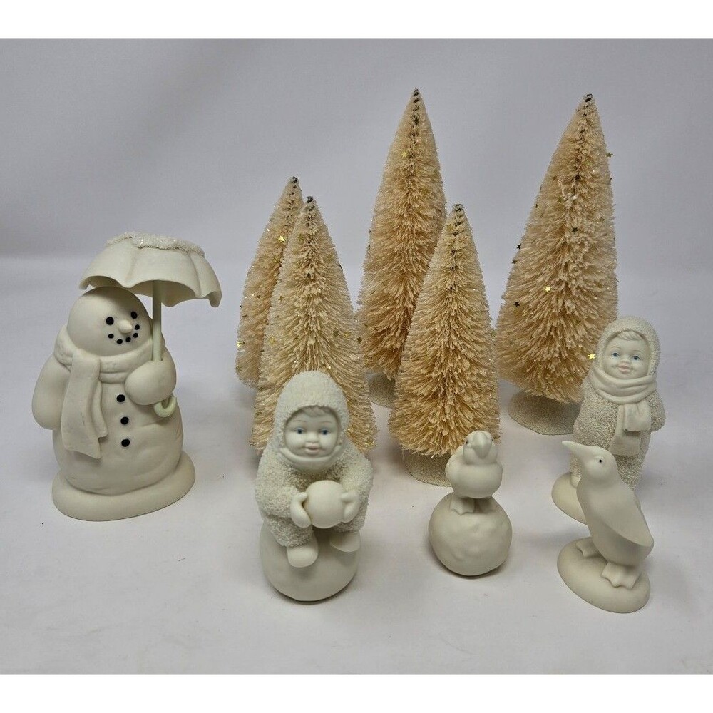 VINTAGE DEPARTMENT 56 SNOWBABIES JOLLY FRIENDS FOREVERMORE COMPLETE SET HOLIDAY